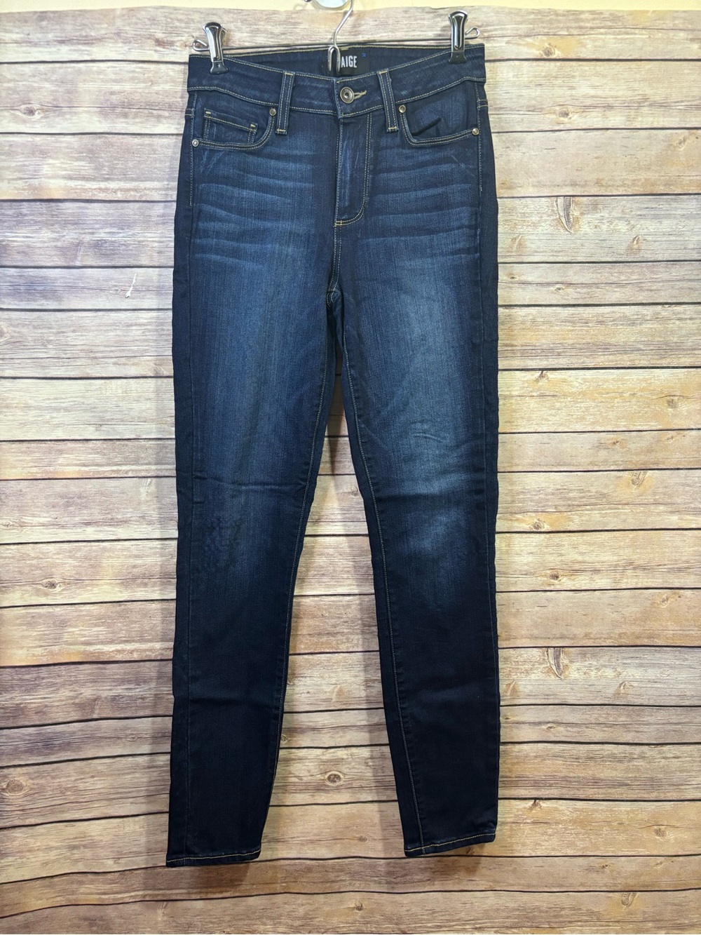 PAIGE Hoxton Ankle dark wash denim jeans Size 25 - Picture 2 of 8
